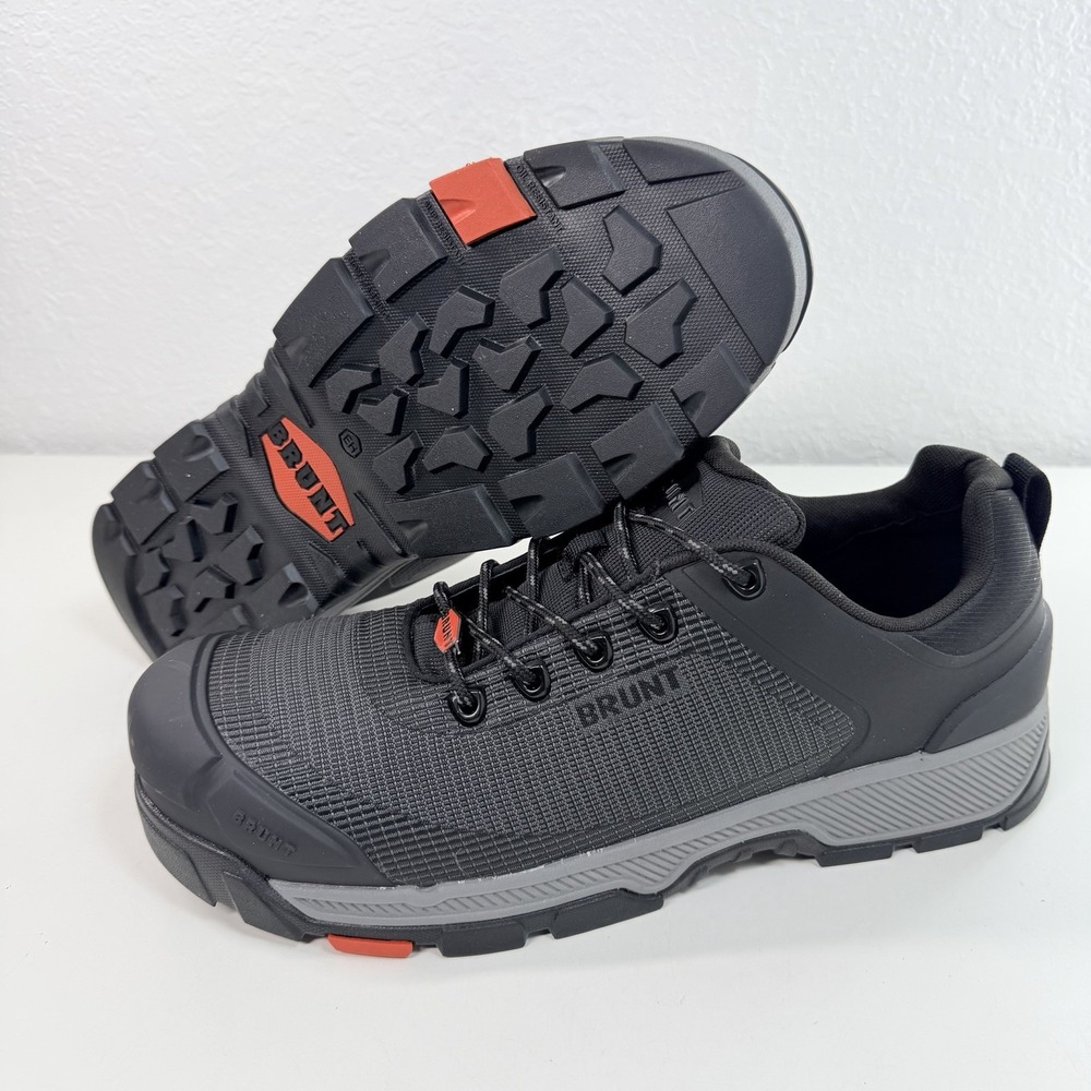Brunt Ryng Low Comp Toe Boots Mens Size 12 Black Work Slip Resistant Safety New